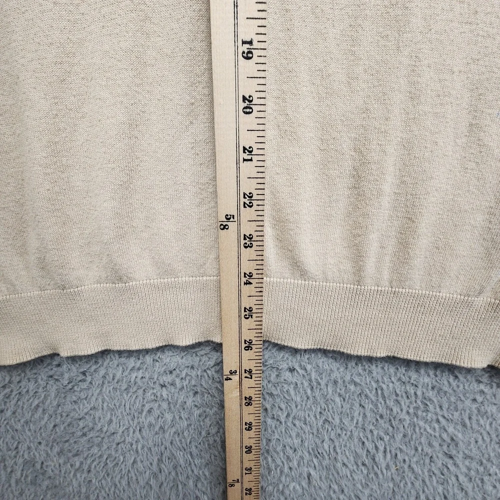 J. Mclaughlin Sweater Men's XL (Fits Slim)‎ Beige Cashmere Blend V-Neck Pullover